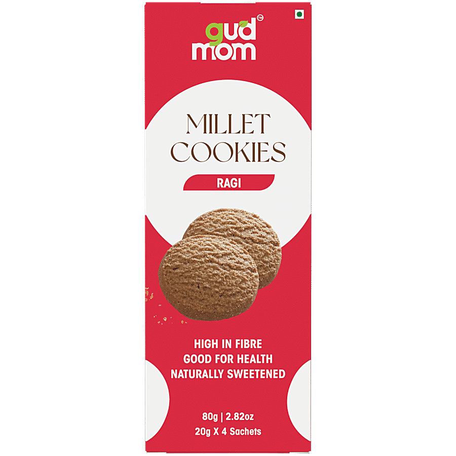 Gudmom Ragi Millet Cookies- 100% Natural Jaggery