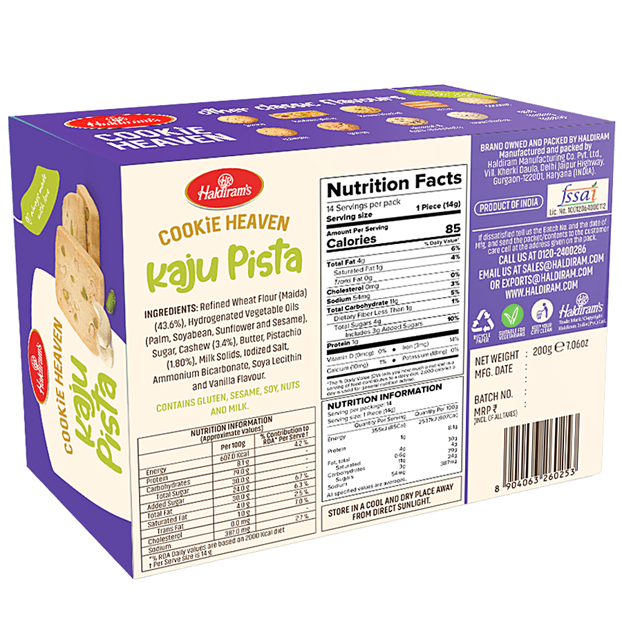 Haldiram's Cookie Heaven Kaju Pista Cookies