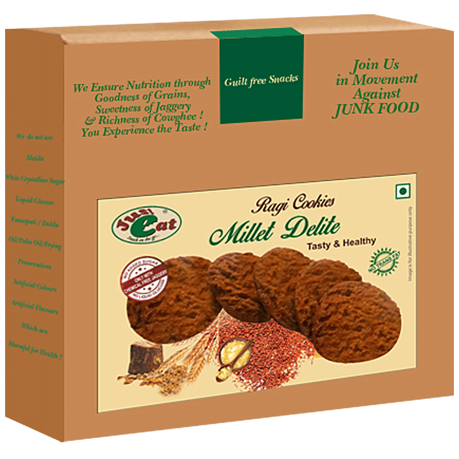 Just Eat Millet Delite Ragi Cookies - Rich In Fibre