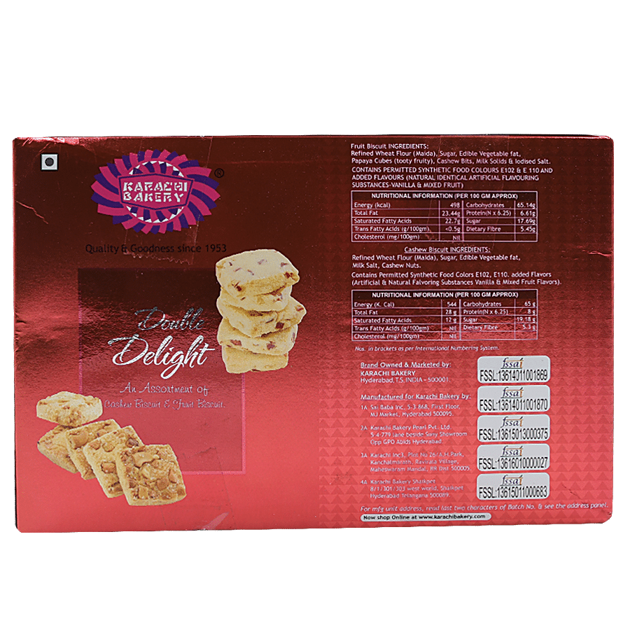 Karachi Bakery  Double Delight Cashew & Fruit Biscuit