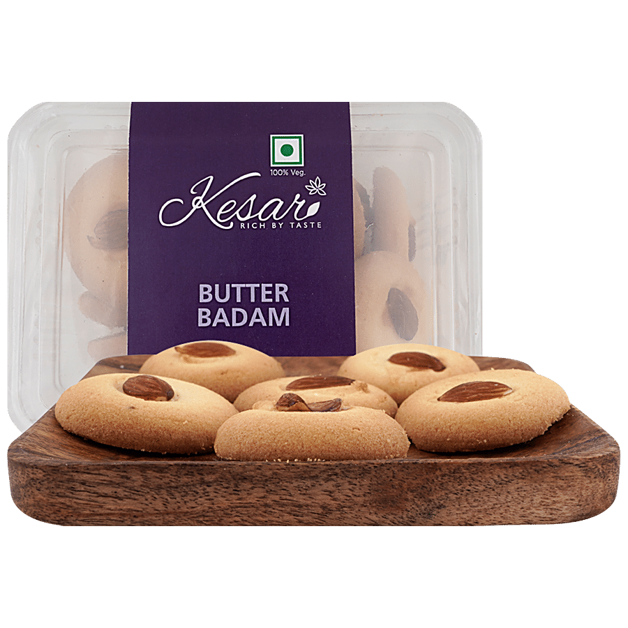 Kesar Butter Badam Cookies - Made With Finest Ingredients