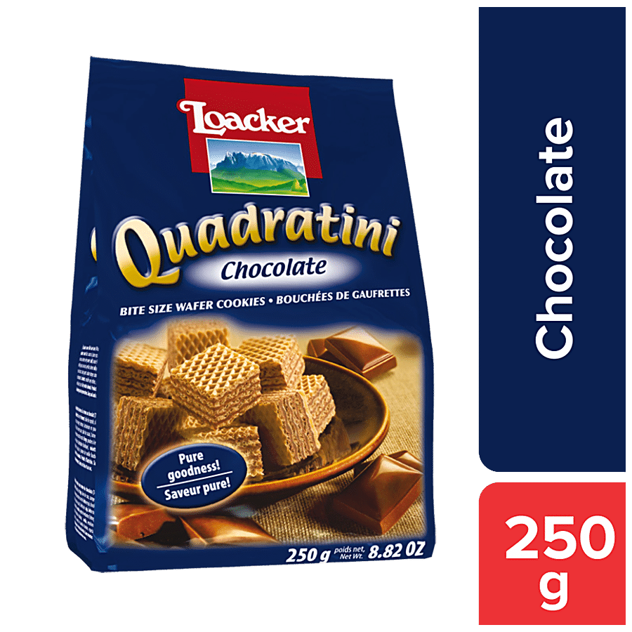 Loacker Quadratini Wafer Cookies - Chocolate