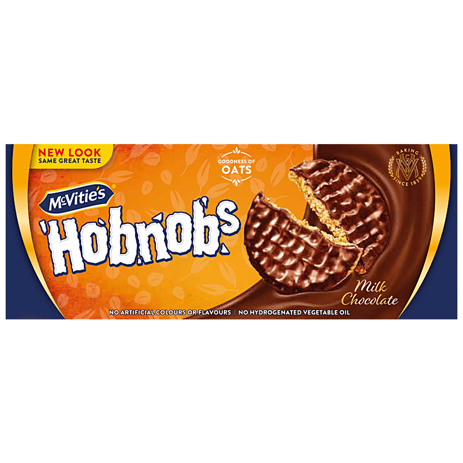 McVitie's Hobnobs Milk Chocolate Coated Oat Cookies