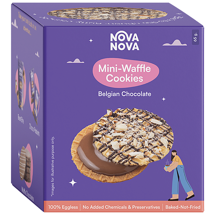 Nova Nova  Mini Waffle Cookies - Belgian Chocolate