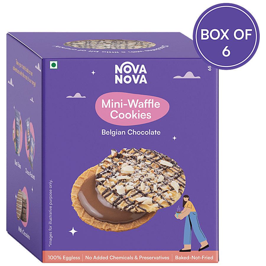 Nova Nova  Mini Waffle Cookies - Belgian Chocolate