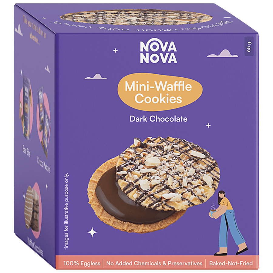 Nova Nova  Mini Waffle Cookies - Dark Chocolate