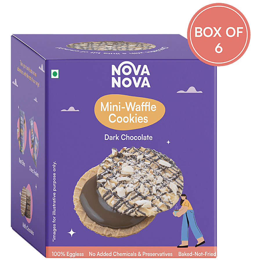 Nova Nova  Mini Waffle Cookies - Dark Chocolate