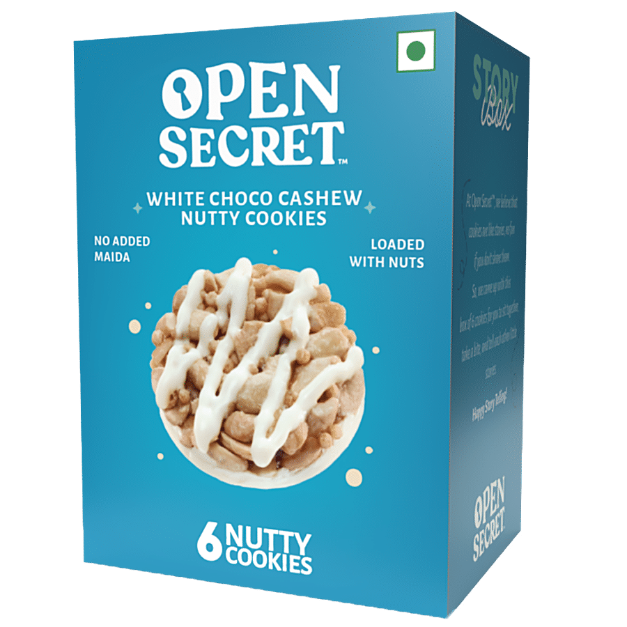 Open Secret Cashew Cookies - Chocolate & Kaju. Healthy biscuits- no added maida