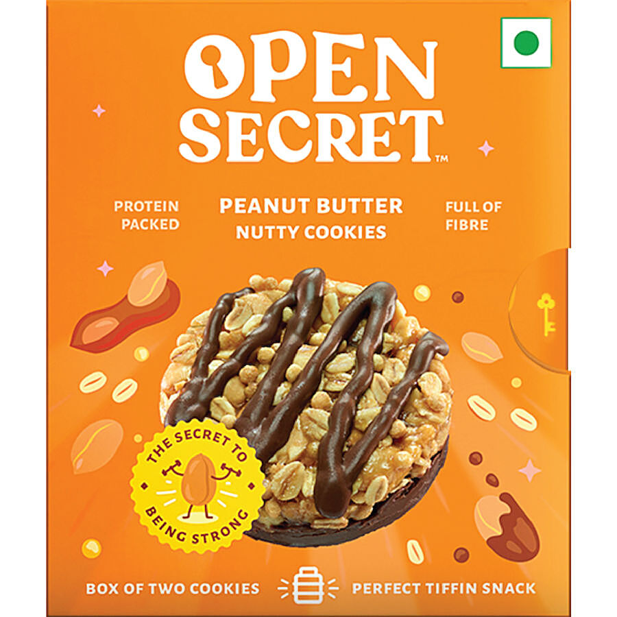 Open Secret Nutty Cookies- Choco Almond+White Choco Cashew+Peanut Butter(2 Cookies Per Box)