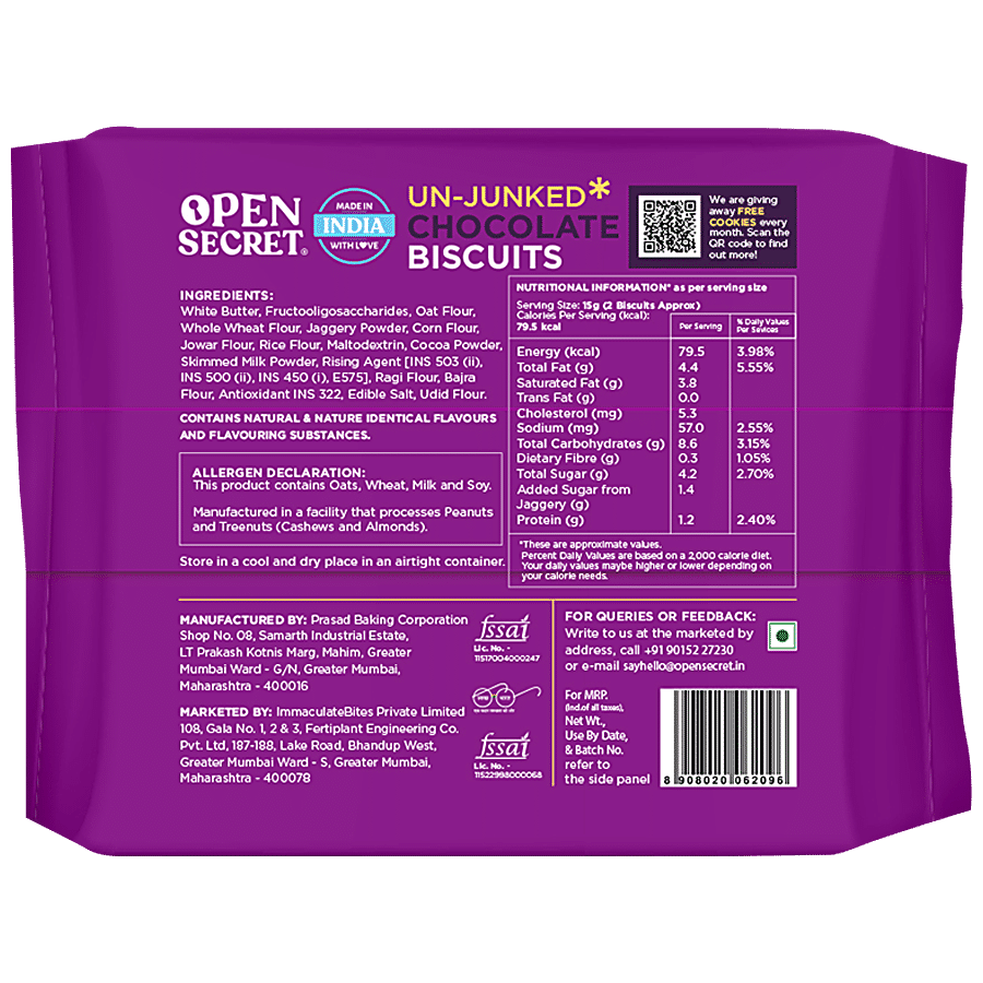 Open Secret Unjunked Chocolate Biscuit - No Maida