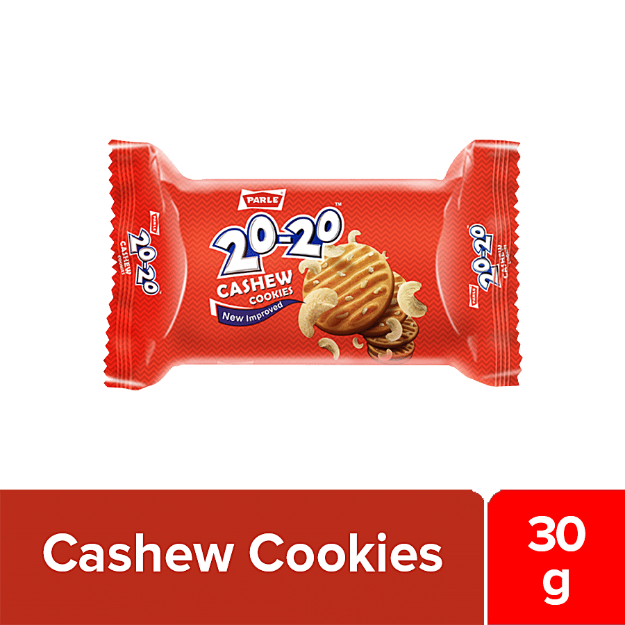 PARLE 20-20 Cashew Cookies - Crispy