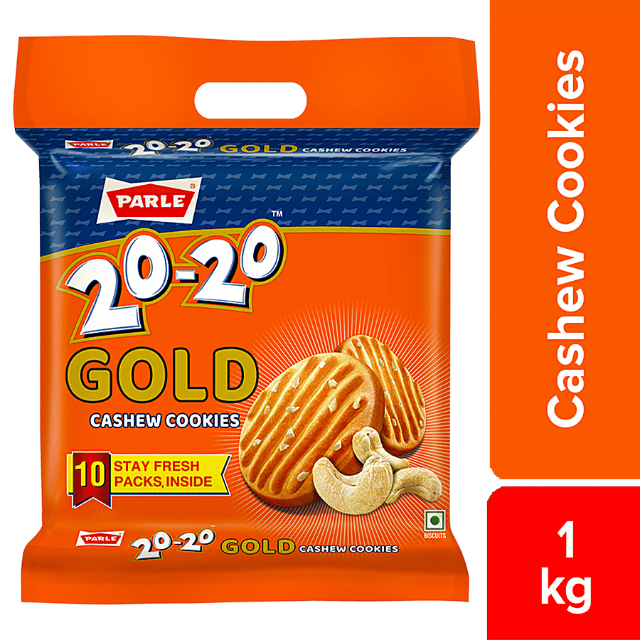 PARLE 20-20 Gold Cashew Almond Cookies