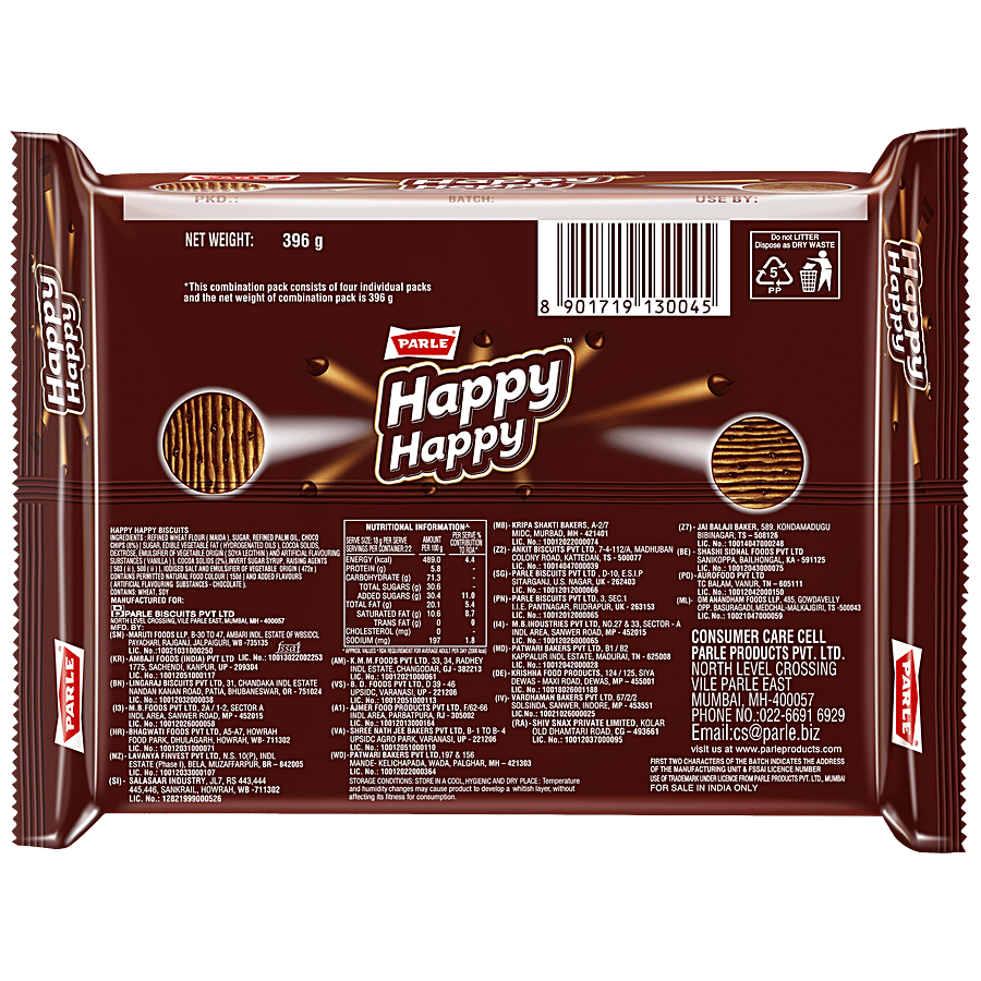 PARLE Happy Happy Choco-Chip Cookies