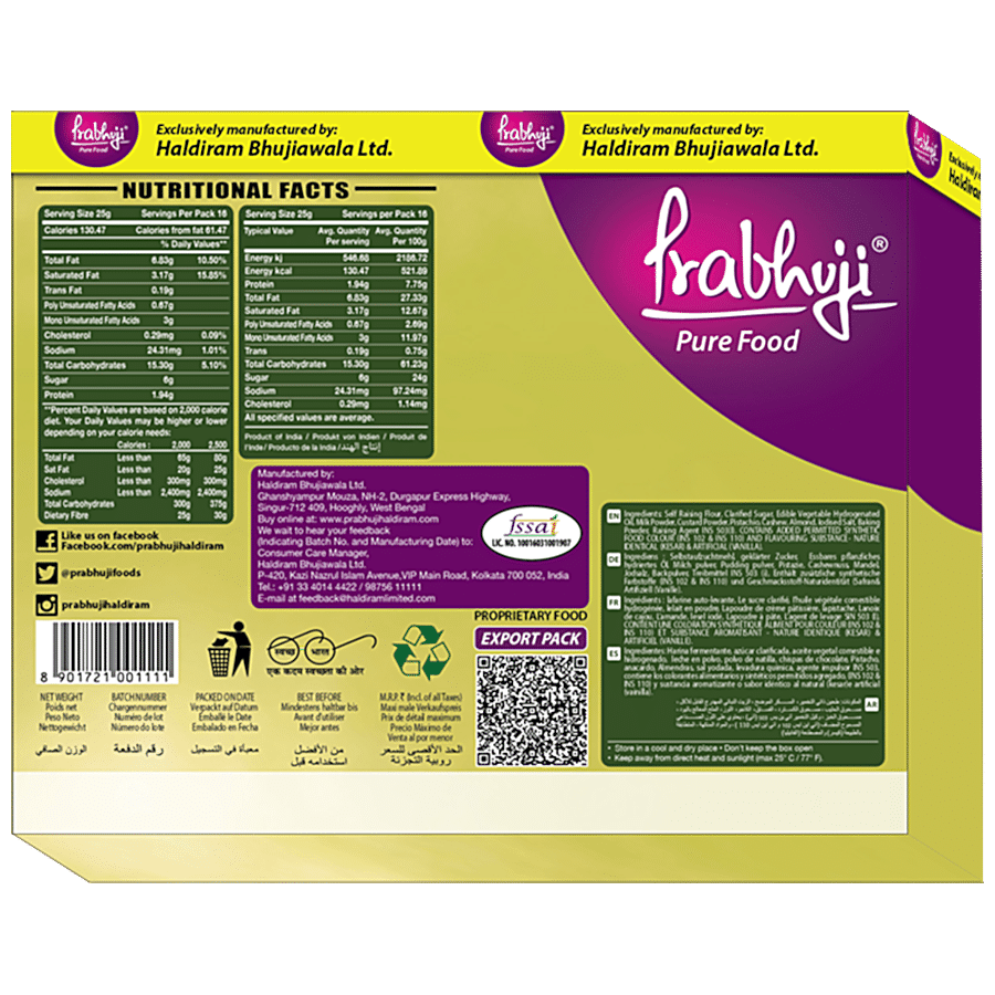 PRABHUJI PURE FOOD Biscuits - Kesar Pista Bite