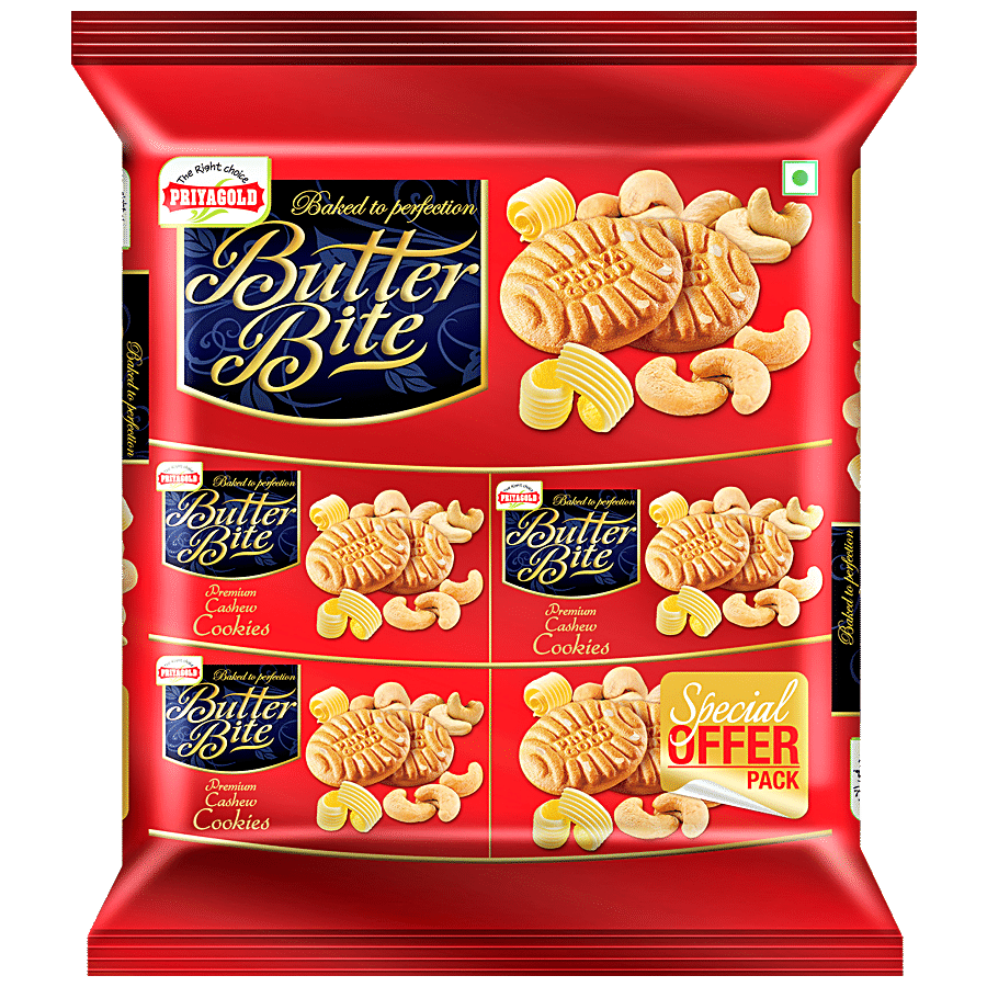 PRIYAGOLD Butter Bite - Premium Cashew Cookies