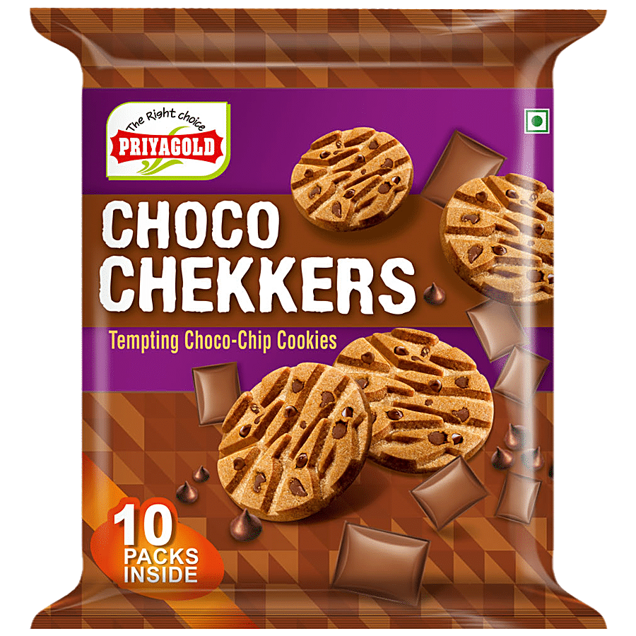 PRIYAGOLD Choco Chekkers - Choco-Chip Cookies