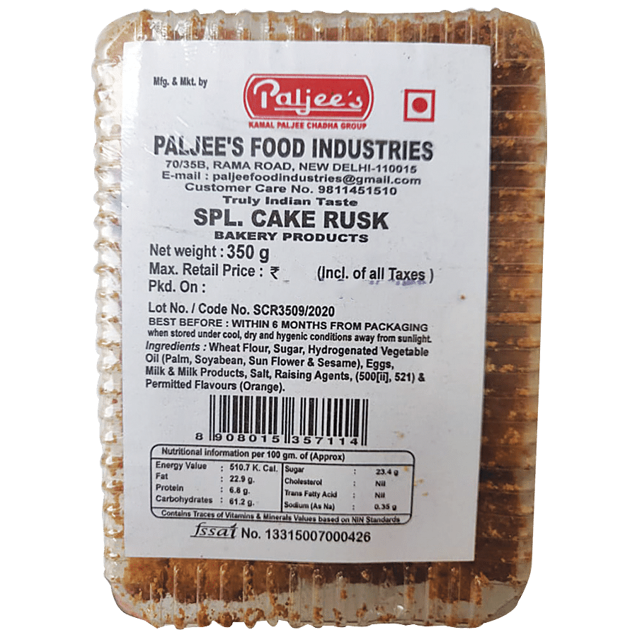 Paljee's Cake Rusk