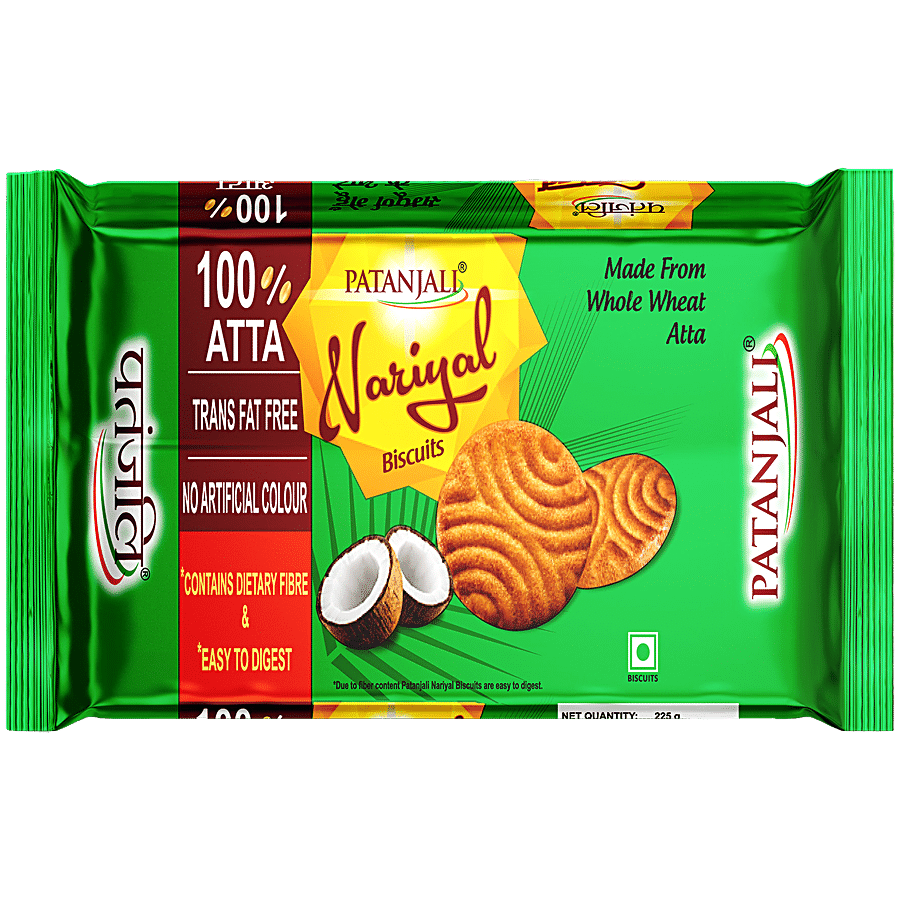 Patanjali Nariyal Biscuit - Made From Whole Wheat Atta