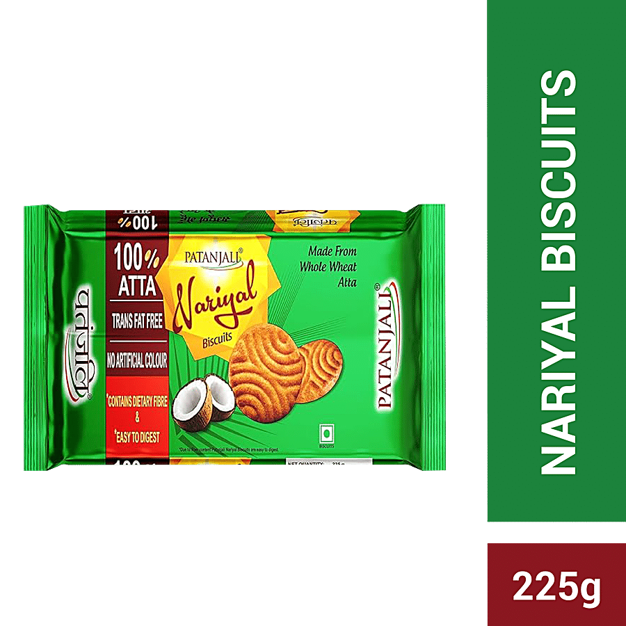 Patanjali Nariyal Biscuit - Made From Whole Wheat Atta