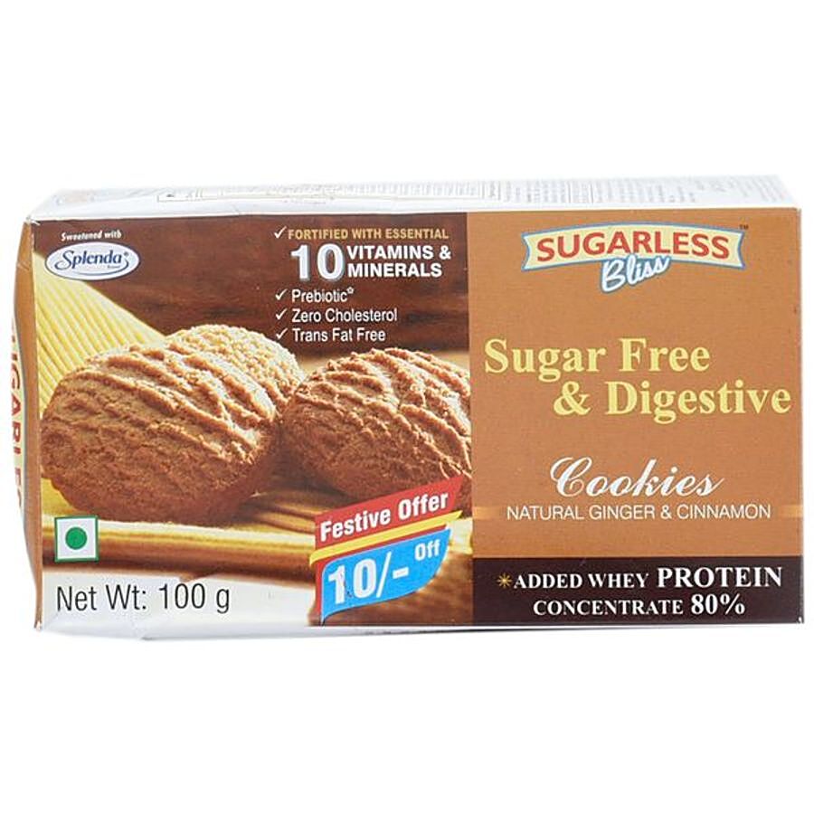 Sugarless Bliss Cookies -Sugar Free & Digestive (Natural Ginger & Cinnamon)