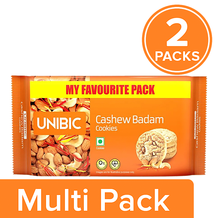 UNIBIC Cashew Badam Cookies - Crisp & Soft