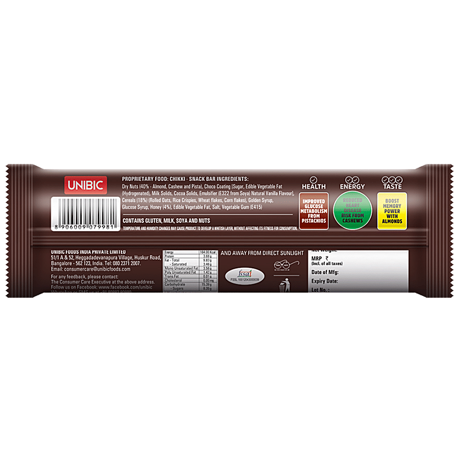 UNIBIC Choco Nutty Nuts Snack Bar - Almonds