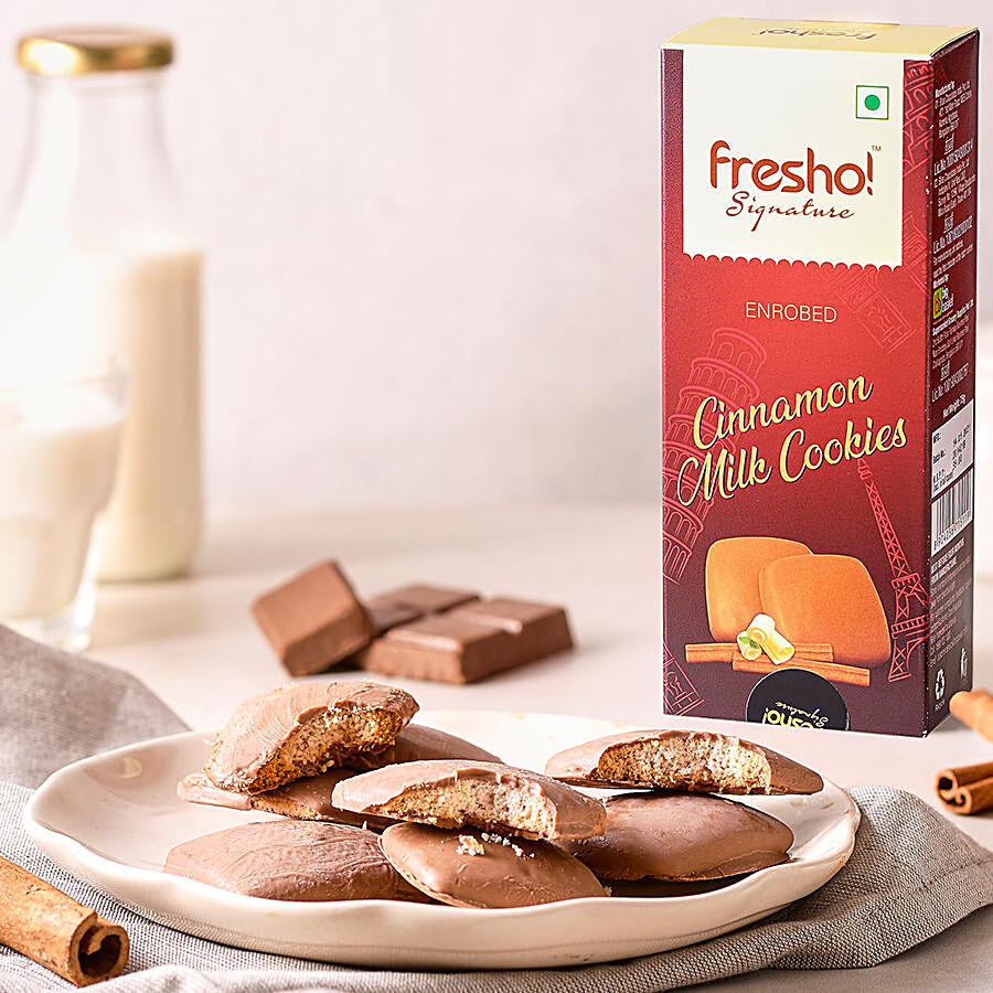 fresho! Signature Enrobed Cinnamon Milk Chocolate Dipped Cookies