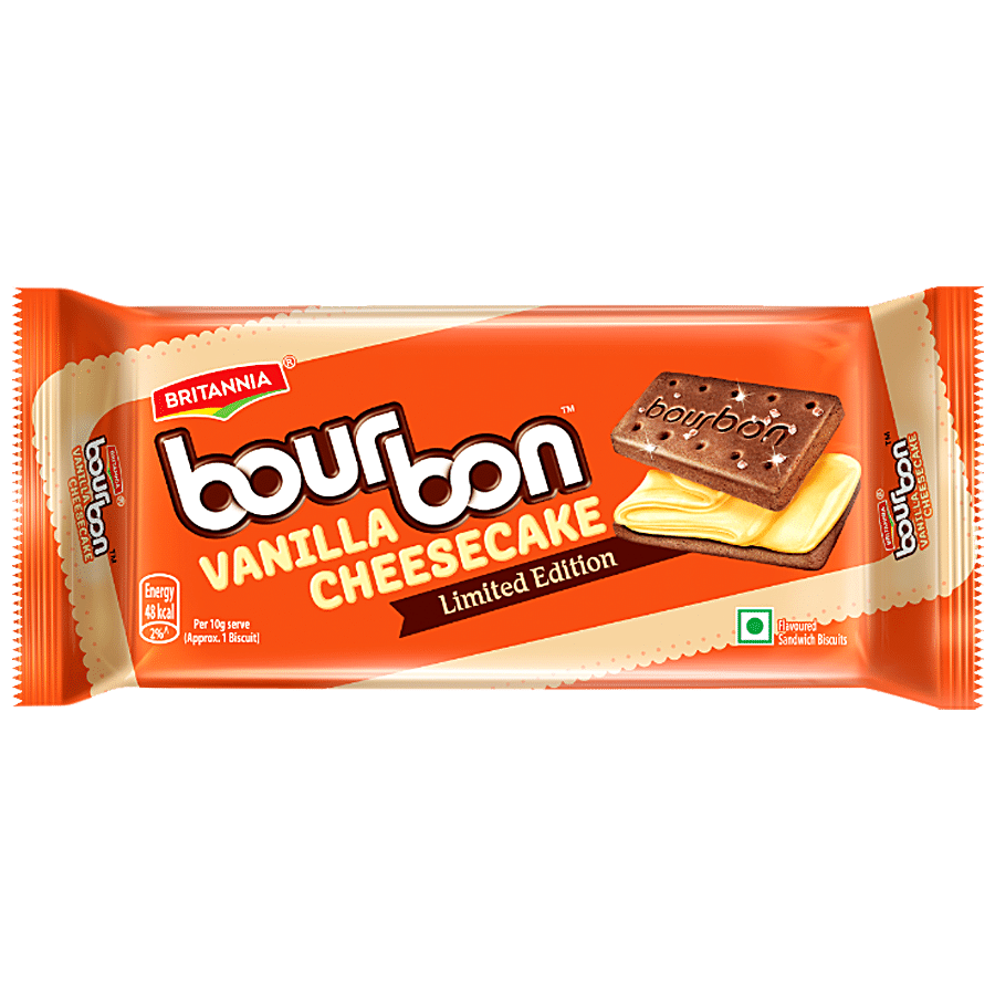 Britannia Bourbon - Sandwich Biscuit - Vanilla Cheesecake