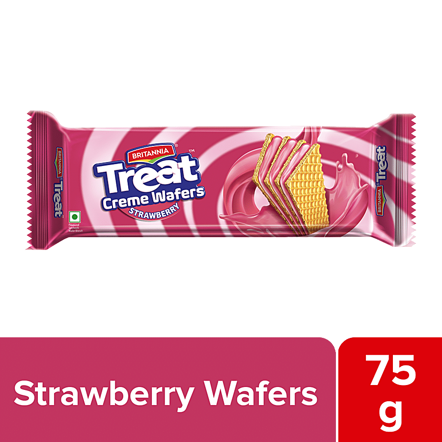 Britannia Treat - Strawberry Flavoured Wafer Biscuit