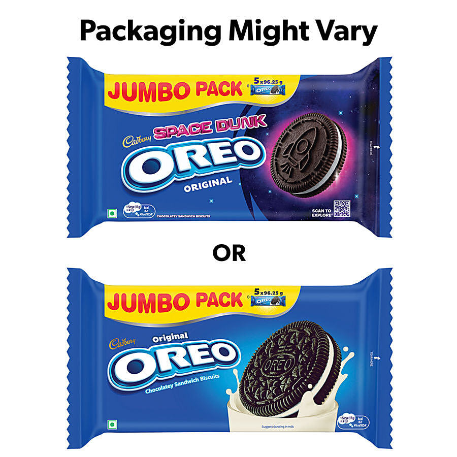 Cadbury Oreo Choco Creme Sandwich Biscuit + Chocolate Flavour 481.25 g Each