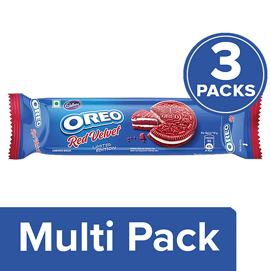 Cadbury Oreo Red Velvet Sandwich Biscuit - Limited Edition