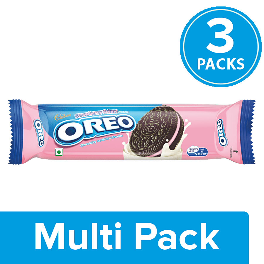 Cadbury Oreo Strawberry Creme Sandwich Biscuit