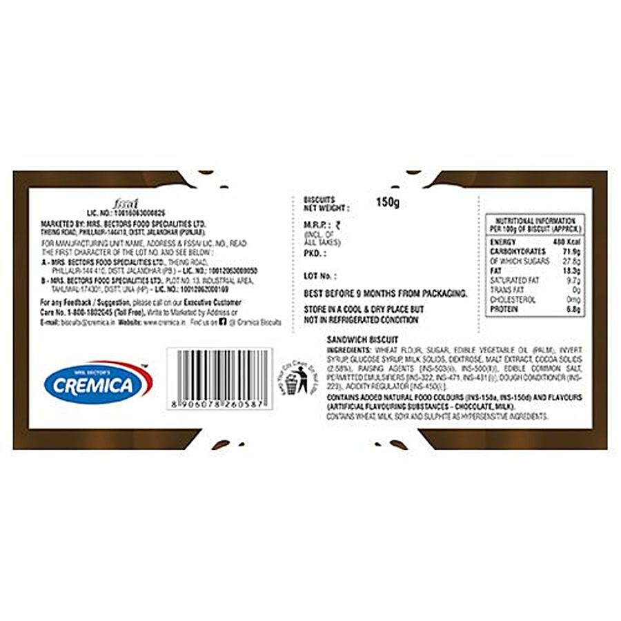 Cremica Cream Biscuit - Premium Chocolate