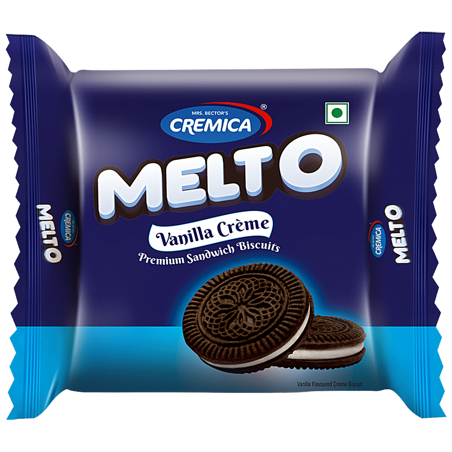 Cremica Melto Vanilla Creme Premium Sandwich Biscuit - Rich & Creamy