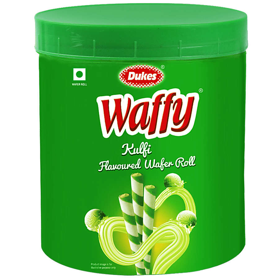 Dukes  Waffy Kulfi Flavoured Wafer Roll - Creamy