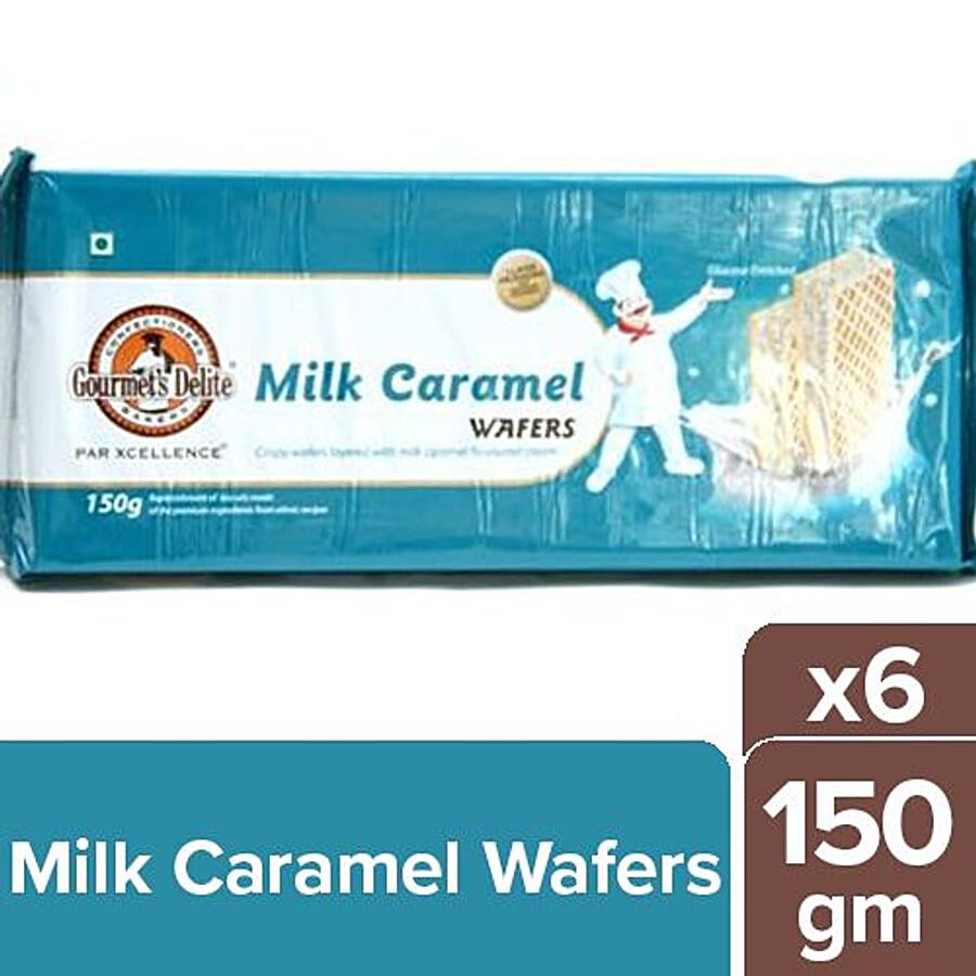 Gourmets Delite  Gourmets Delite Wafers - Milk Caramel 150 Gm Pouch