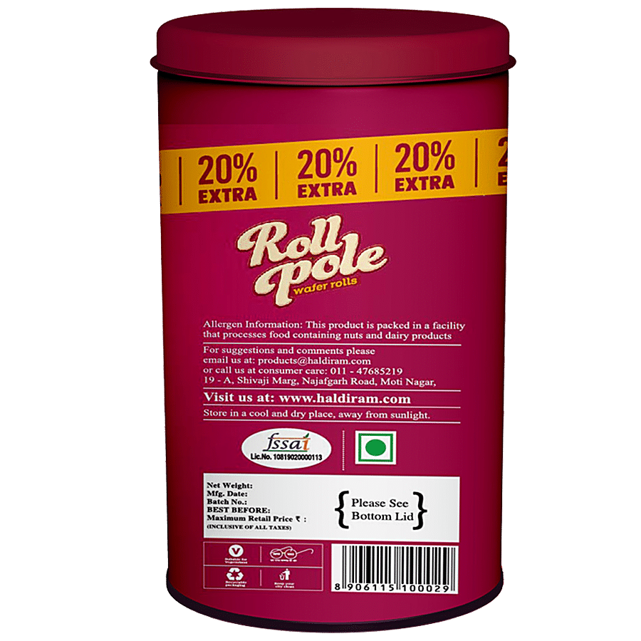 Haldiram  Roll Pole Wafer - Choco Drool Flavour