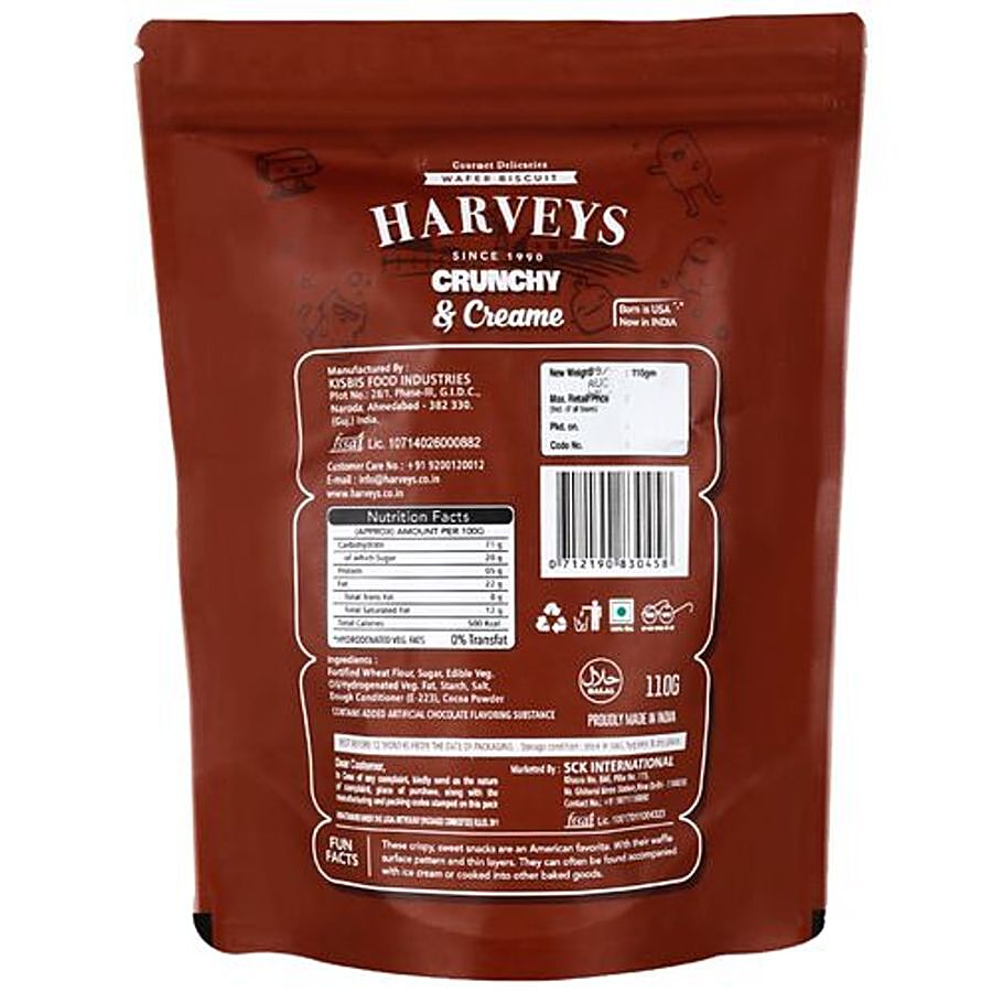 Harveys  Crunchy & Creame Wafer Biscuit - Chocolate