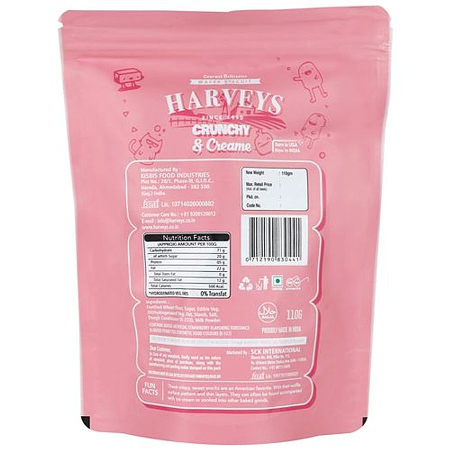 Harveys  Crunchy & Creame Wafer Biscuit - Strawberry