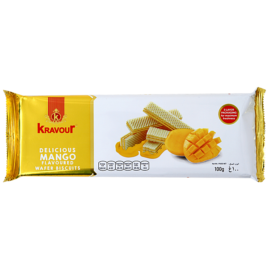 Kravour Mango Flavoured Wafer Biscuits