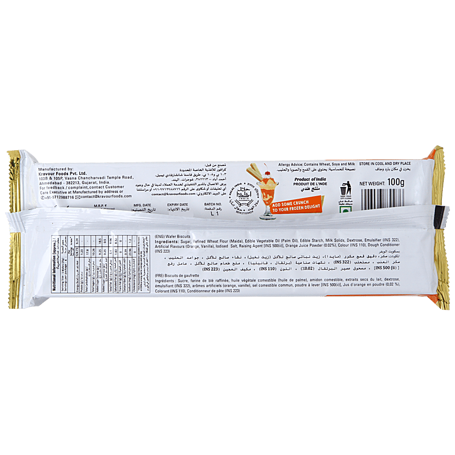 Kravour Orange Flavoured Wafer Biscuits