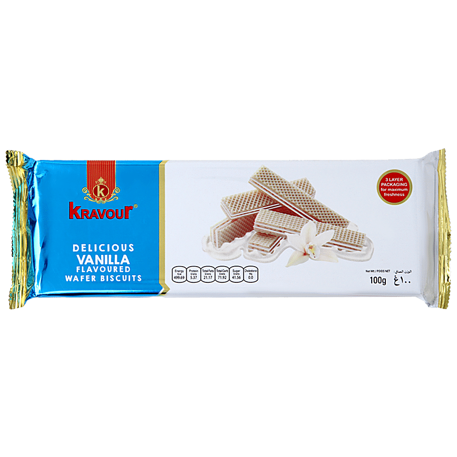 Kravour Vanilla Flavoured Wafer Biscuits