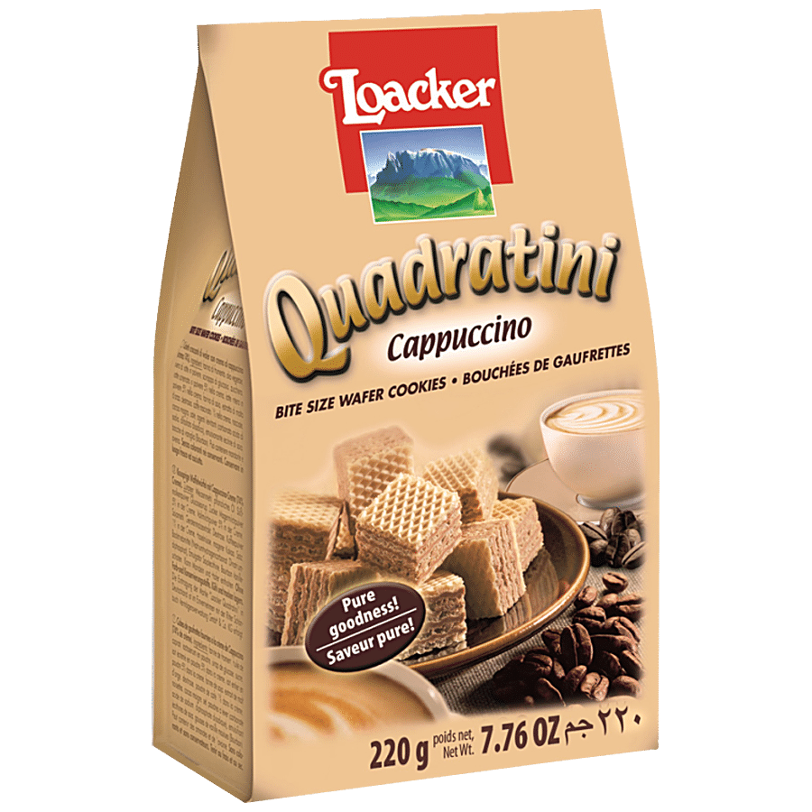 Loacker Quadratini Wafer Cookies - Cappuccino