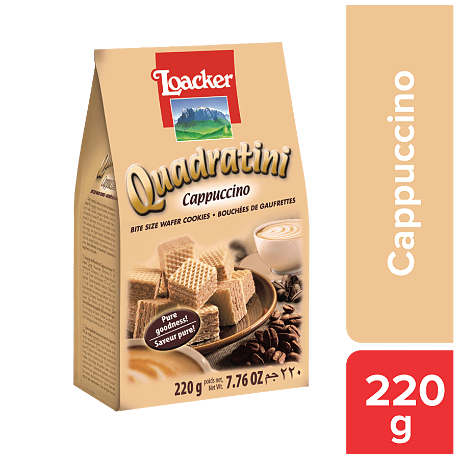 Loacker Quadratini Wafer Cookies - Cappuccino