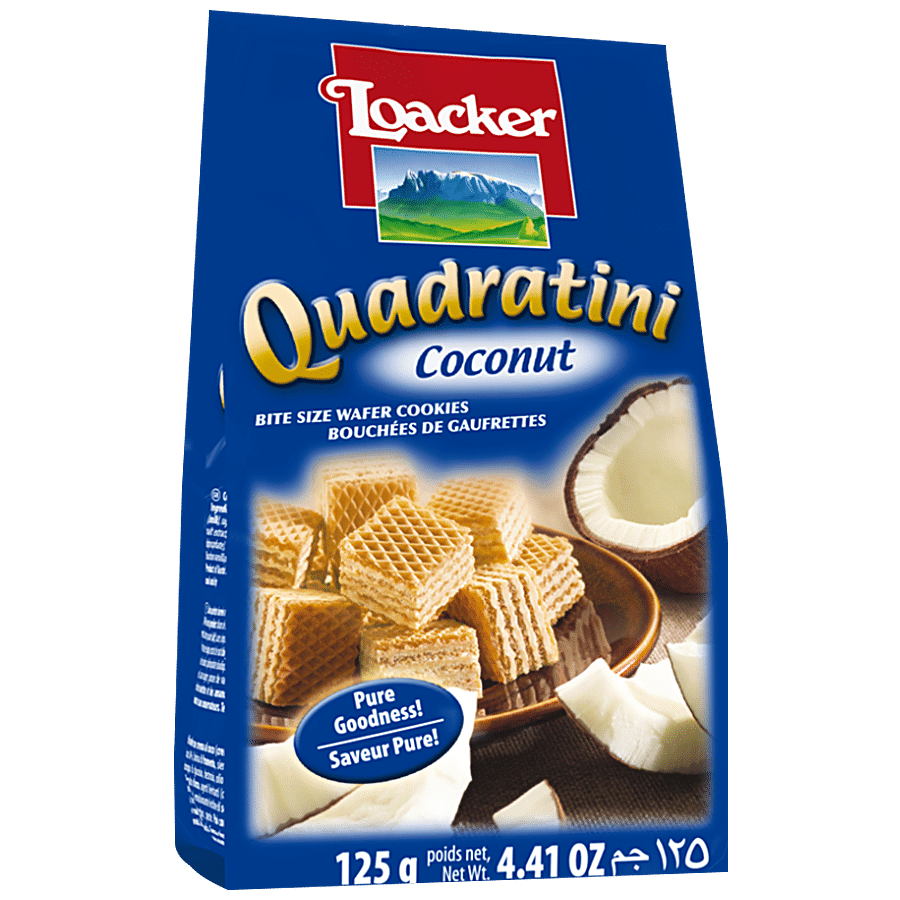 Loacker Quadratini Wafer Cookies - Coconut