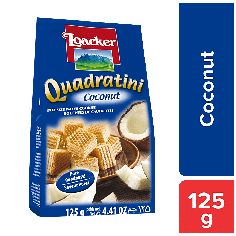 Loacker Quadratini Wafer Cookies - Coconut