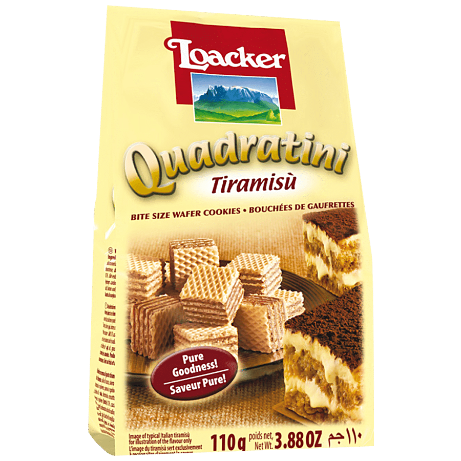 Loacker Quadratini Wafer Cookies - Tiramisu