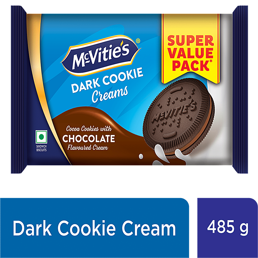 McVitie's Dark Cookie Creams With Chocolate Flavoured Cream