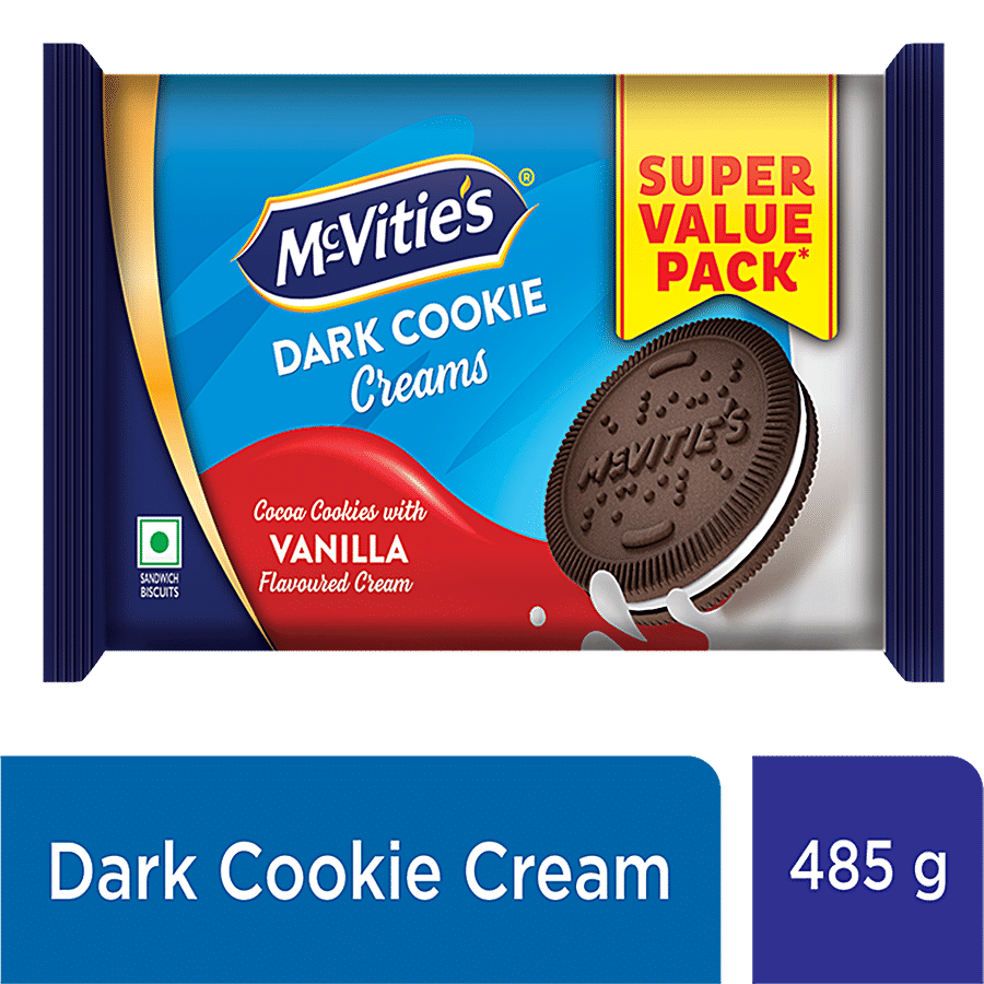 McVitie's Dark Cookie Creams With Vanilla Flavoured Cream