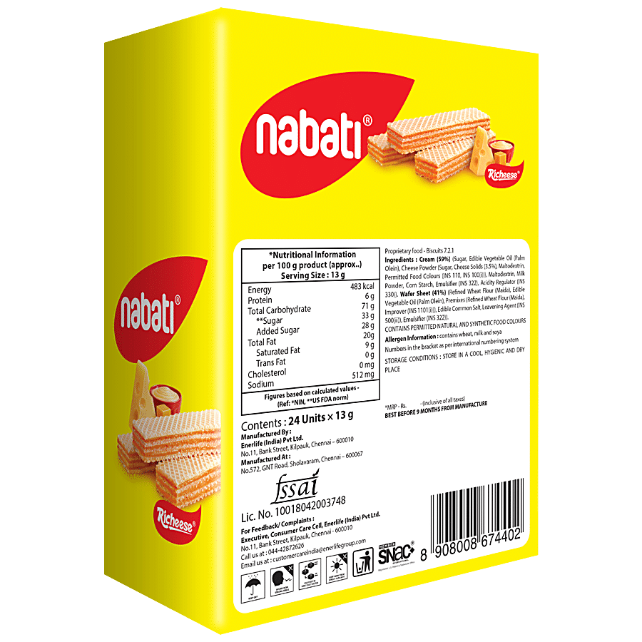 Nabati Richeese Cheese Cream Wafer Biscuits - Crunchy